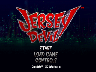 Jersey Devil title screen for Playstation